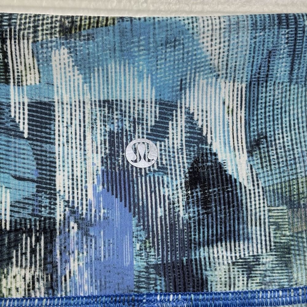 Lululemon Wunder Under High Rise Crop Women's Size 10 Sun Dazed Multi Blue - Picture 3 of 5